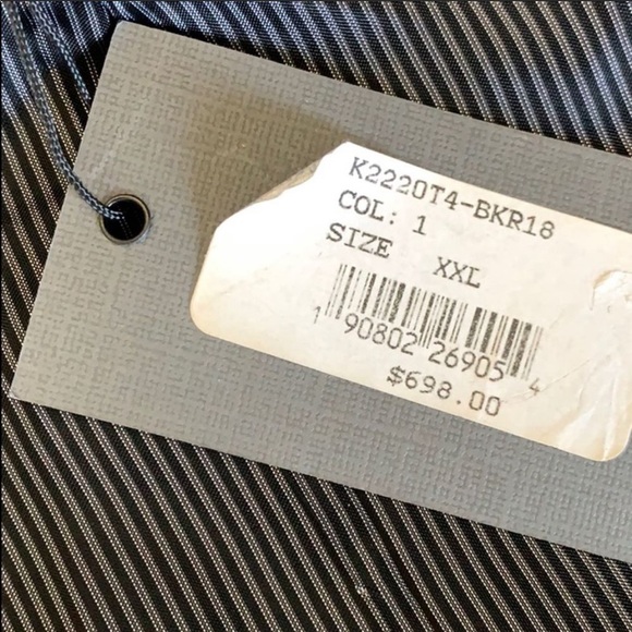 NWT Black John Varvatos Double Zip Button Jacket - Picture 8 of 8